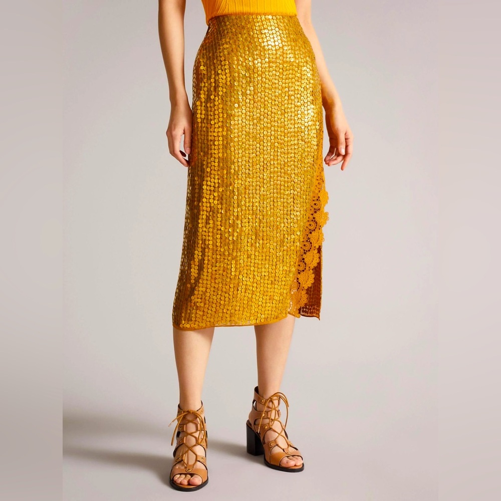 [ted baker London] Signora Sequined Column Slip Skirt